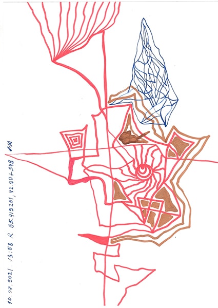 "Caretaker's Diary". Paper А4, markers, pencils. 2020-2026