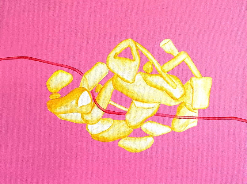 "Transformation" ccomposition 6. 30x40 sm. Acrylic, canvas. 2022