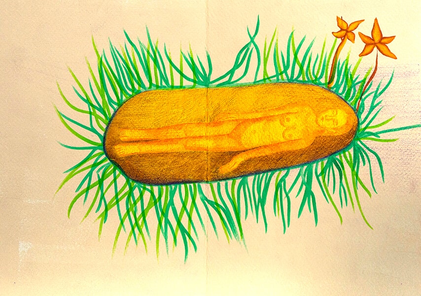 “My Endless Book”. Fragment. Paper, pencil, markers. 15х10.5х4 sm. 2024-2026