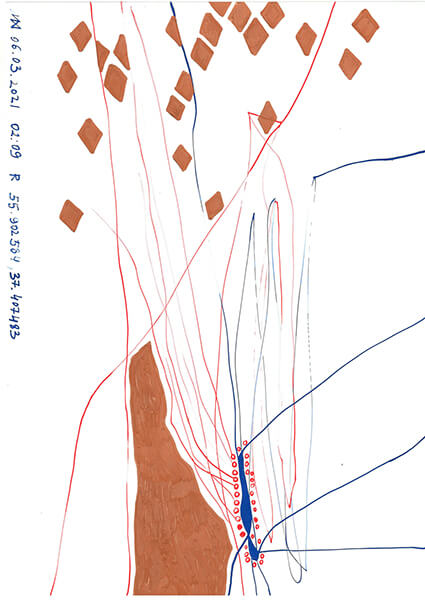 "Caretaker's Diary". Paper А4, markers, pencils. 2020-2026