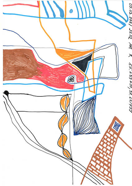 "Caretaker's Diary". Paper А4, markers, pencils. 2020-2026