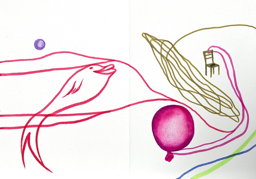 “My Endless Book”. Fragment. Paper, pencil, markers. 15х10.5х4 sm. 2024-2026