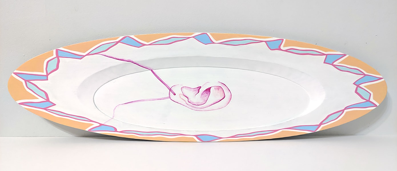 ”Dish of the day” plates 3.  15x50 sm. wood, acrylic. 2020