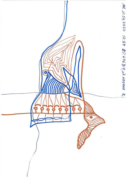 "Caretaker's Diary". Paper А4, markers, pencils. 2020-2026
