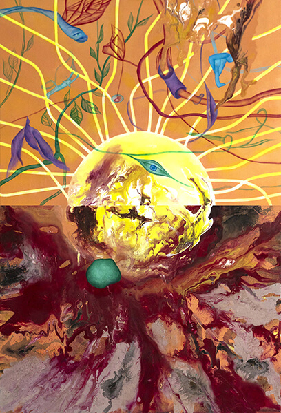 “The Three-Body Problem”. Сanvas 5. 120x80 cm. 2024