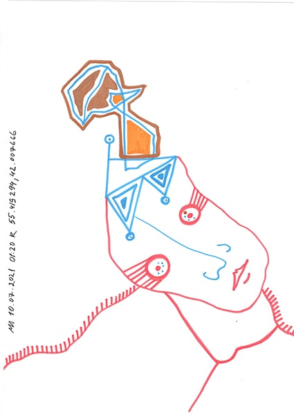 "Caretaker's Diary". Paper А4, markers, pencils. 2020-2026