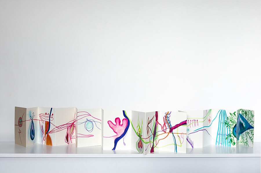 “My Endless Book”. Paper, pencil, markers. 15х10.5х4 sm. 2024-2026