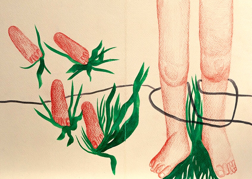 “My Endless Book”. Fragment. Paper, pencil, markers. 15х10.5х4 sm. 2024-2026