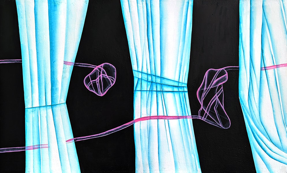 "Transformation" ccomposition 4. 30x50 sm. Acrylic, canvas. 2022