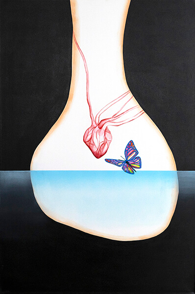 “The Three-Body Problem”. Сanvas 3. 120x80 cm. 2024