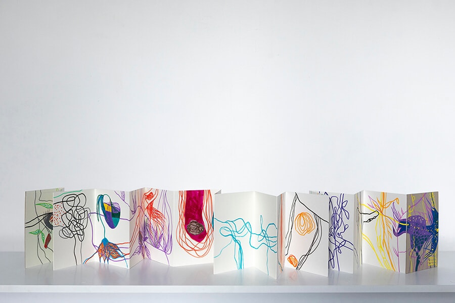 “My Endless Book”. Paper, pencil, markers. 15х10.5х4 sm. 2024-2026