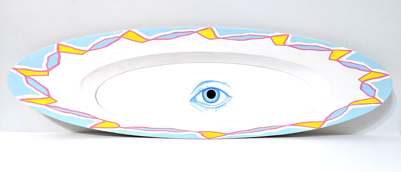 ”Dish of the day” plates 1.  15x50 sm. wood, acrylic. 2020